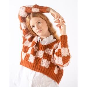 Wool and the Gang New Rules Crop Sweater - 1 Cinnamon Dust